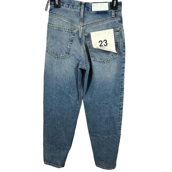 Re/Done Ultra High Rise Taper Jeans in Favorite Bleu 23 NWT (Needs Easy Fix) - Picture 2 of 8